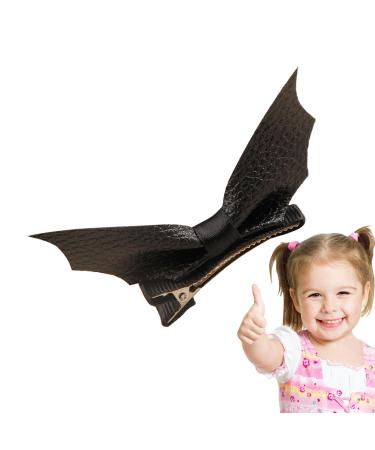 Yapetnck Halloween Hairclips - Funky Black Bat Wing Hairpins - Halloween Decorative Headwear Barrettes Duckbill Clips for Teen Girls Hair Accessories