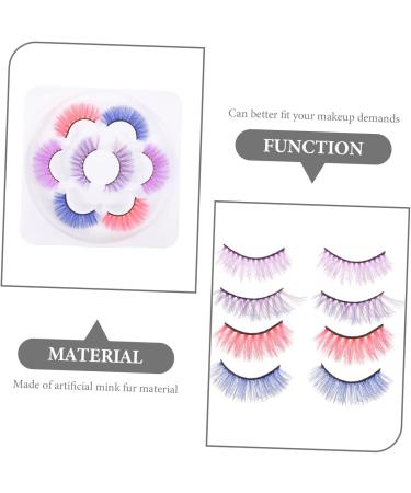 Beaupretty 4 Pairs natural faux lashes Miss Imitation 3d fake lashes curly Fake eyelashes fluffy slim soft European and American eyelashes makeup false eyelashes - Buy Online on GoSupps.com