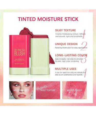 PICKX On-the-Go Makeup Blush Stick Tinted Moisture Stick Shadow Lips Cheek Blusher Creamy Makeup Long Lasting Natural Nude Makeup for All Skin (red) - Buy Online on GoSupps.com