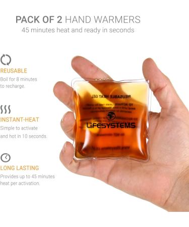 Life System Reusable Hand Warmer (2-Pack) - 45 Minutes of Warmth for Camping Hiking Skiing & Walking - Buy Online on GoSupps.com