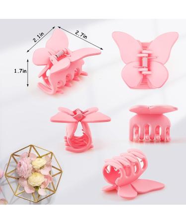 8PCS Butterfly Hair Clips for Women and Girls - Small & Medium 90s Style Claw Clips - Strong Hold for Thick and Thin Hair - 8 Colors - Buy Online on GoSupps.com