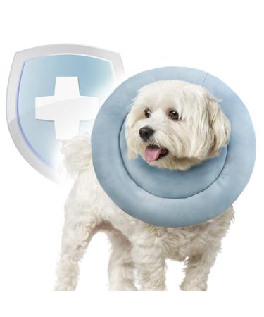 Cat Cone Soft Dog Cone Collar After Surgery, Protective Cone for Dogs and Cats, Water-Proof Comfortable Dog Recovery Cone Anti-Bite Lick Wound Healing, Pet Cone for Small Medium or Large Dogs and Cats L(Circumference:7.48''-14.17'') BLUE