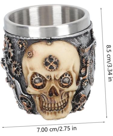 Fomiyes Stainless Steel Soap Bowl & Shaving Holder - Unbreakable Skull Design for Men - Perfect Shaving Set for Smooth Finishes - Buy Online on GoSupps.com