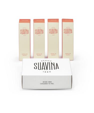 SUAVINA - Hand Cream | Fast Absorbing Hand Cream for Dry and Damaged Hands - Moisturizes and Nourishes Skin from the First Application for All Skin Types - 4 Units of 40ml