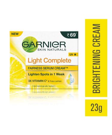 Garnier Skin Naturals Light Complete Serum Cream 23gm - Aloe 0.811 Ounce - Brightening Moisturizer for Glowing Skin - International Shipping Available - Buy Online on GoSupps.com