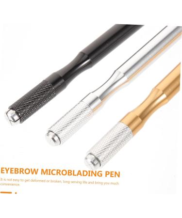 BELLIFFY 3pcs Eyebrow Pencil Tattooing Needle Holder Eyebrow Accessory Microblading Brow Pen Aluminum - Buy Online on GoSupps.com