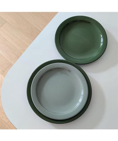 Salad Plate Breakfast Plate Dark Green Gray Green Plate Western Food Chinese Steak Plate Dessert Plate Home Restaurant Kitchen Plate for Kitchen Plate (Color : C Size : CH) Small C - Buy Online on GoSupps.com