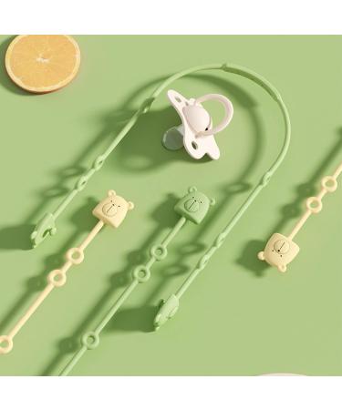 Stretchable Chewable Safety Teether Silicone Chain - Bear Shape - Green - Buy Online on GoSupps.com