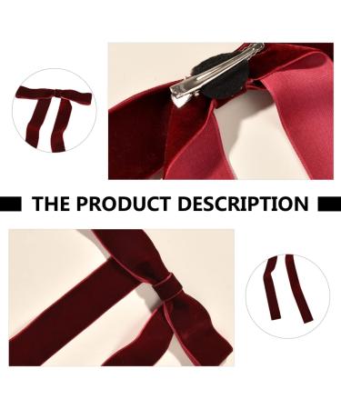 minkissy Bridal Velvet Barrette Hair Pin Hair Barrettes Hair Clip Ribbon Hair Bow Clip Girl Hair Bows Hair Bowknot Barrette Bow Barrette Hair Bowknot Clip Hair Bowknot with Tassel Long - Buy Online on GoSupps.com