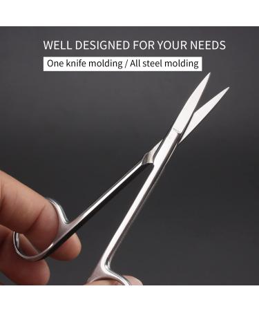 Professional Facial Hair Grooming Scissors - Eyebrow Nose Mustache & Beard Trimming Kit - Stainless Steel Clippers for Men & Women - Buy Online on GoSupps.com