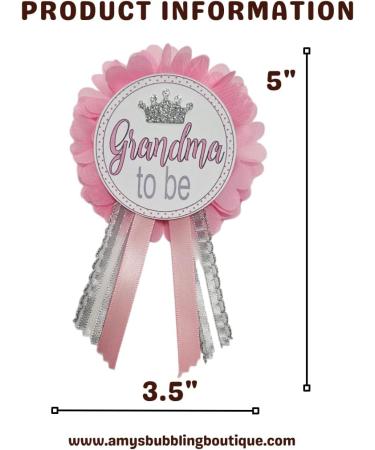 Buy Grandma to Be Pin - Royal Princess Pink Baby Shower Gift | It s a Girl Fairy Tale - Perfect for Nona Pink & Silver Baby Sprinkle - Buy Online on GoSupps.com