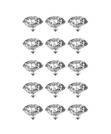 15 x Crystal Diamond Edible Wafer or Icing Cupcake Toppers Fun Xmas Party Cake Decorations (Edible Wafer Card)