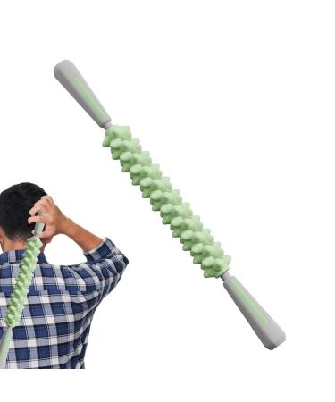 Muscle massage tab massage roller body roller stick for muscle relaxation multi-purpose roll rod for athletes thighs neck relaxation for gym travel work green