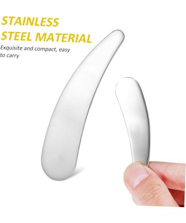 SEWOART 2pcs Reusable Spatula Cosmetic Spatula Korean Makeup Spatula Eye Cream Spoon Metal Makeup Spatula Skin Scraper for Lip Bracket Stainless Steel Mini - Buy Online on GoSupps.com