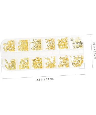 Housoutil 5 Boxes Metal Nail Decoration Metal Decor for Crafts Rivet Kit Nail Art Decoration Charms for Nails 3d Stickers Gold Decor Nail Art Rhinestones Diy Suite Unique Pp - Buy Online on GoSupps.com