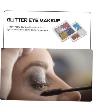 OHPHCALL 2pcs Glitter Eye Makeup Face Glitter Eyeshadow Palette Makeup Eye Shadow Eyeshadow Sparkle Shimmer - Buy Online on GoSupps.com