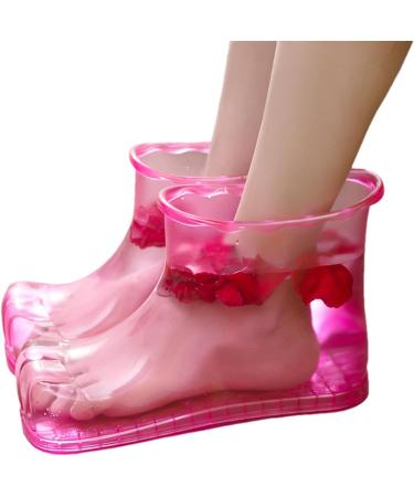 Foot Spa Soak Shoes | Anti-Slip High-Density Foot Soaking Boots - Colorful Heatproof Foot Soaking Shoes Household Foot Bath Shoes for Bathroom Height 18cm Size 45 Red - Buy Online on GoSupps.com