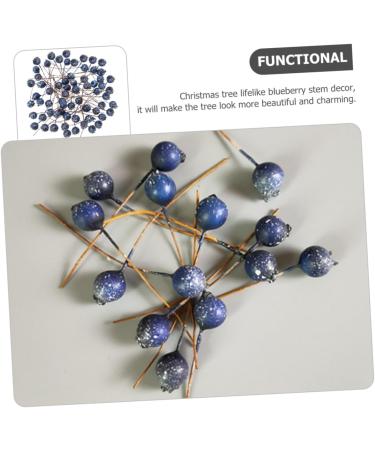 ABOOFAN 100pcs Simulation Blueberry Decoration Red Berry Branches Faux Blueberries Stems Artificial Christmas Pick Blue Pip Berry Stems Spray Holly Berry Stem Manual Foam Party Supplies Dark Blue 6.00X1.20X1.20CM - Buy Online on GoSupps.com