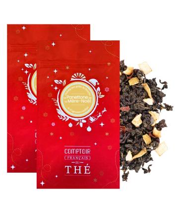 2x100g de Th Oolong de No l aux notes de brioche et d'agrumes | Panettone de la M re No l - COMPTOIR FRAN AIS DU TH