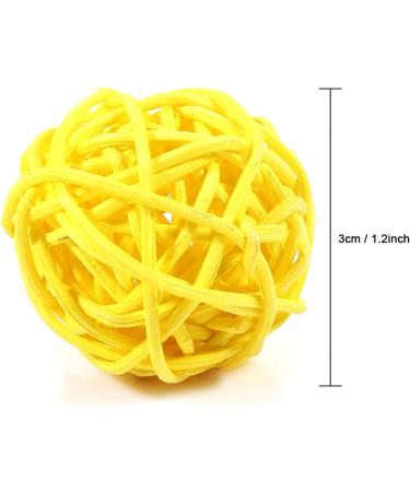 Buy Tbest Yellow Rattan Balls - Decorative Bowl Fillers 20 Pieces | Perfect for Ornaments Weddings Christmas & Pets - Buy Online on GoSupps.com