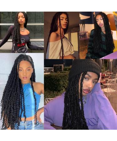LPARMJIT 24 Inch Springy Afro Twist Hair - Kinky Marley Twist Braids Soft Butterfly Locs Pre-Fluffed Extensions (Pack of 3) - International Shipping Available - Buy Online on GoSupps.com