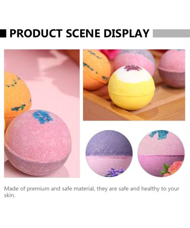 Heallily 6PCs Natural Bath Bombs - Moisturizing Peppermint Rose Lemon Grapefruit Orange Lavender | Refreshing Fizz for Dry Skin - Buy Online on GoSupps.com