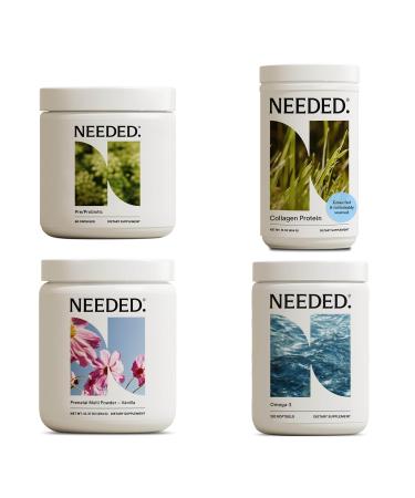 Needed. Complete Prenatal Bundle | Multivitamin Pre/Probiotic Collagen & Omega-3 for Pregnancy & Postpartum