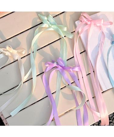 10pcs Colorful Double Bow Hair Clips for Girls | Women's Tassel Hair Barrettes | Kawaii Ribbon Hair Accessories - Buy Online on GoSupps.com
