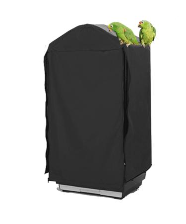 Bonaweite Birdcage Cover Parrot Cage Cover Shade Pet Universal Blackout Windproof Light-Proof Sleep Reduces Distractions Night Accessories Cloth Without Cage Grey