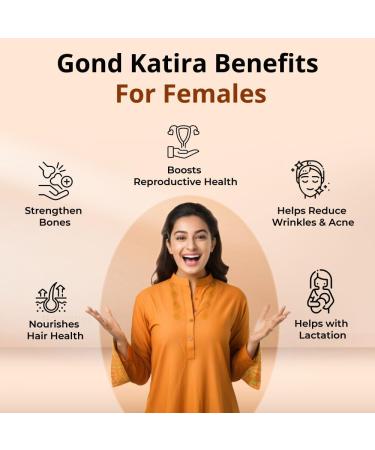 Vedikroots Gond Katira 100g Natural Body Cooling & Hydrating Superfood Supports Digestion & Gut Health Rich in Fiber & Nutrients Perfect for Summer Drinks Desserts & Ayurvedic Wellness (Pack of 3) - Buy Online on GoSupps.com