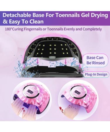 220W LED UV Nail Dryer Lamp with Sensor & LCD Display | Professional Gel Nail Lamp for Fingernails & Toenails | 4 Timer Settings | Suitable for All Gel Types - International Shipping - Buy Online on GoSupps.com