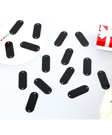 Aluminum Engraving Blanks 25 Pieces Black Metal Stamping Blanks Rectangle Laser Engraving Tags with 2 Holes for Jewelry Tags Pet Id Tags Military Dog Tags DIY Leather Art Craft Projects - Buy Online on GoSupps.com