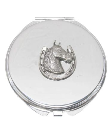 Horse Head In Shoe Compact Mirror Handbag Gift With Free Engraving 186
