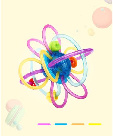 Zooawa Bite Ring for Babies - Food-Grade 360 Rotating BPA-Free Teething Toy | Soft TPU Multi-Colored Teething Aid for Toddlers - Buy Online on GoSupps.com