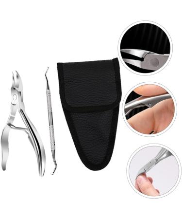 Healeved 1 Set Manicure 2-piece Set Toenail Clipper Toenail Brush Nail Clippers Home Tools Pedicure Nail Ingrown Toe Nipper Para U as Double Head Manicure Tools Stainless Steel - Buy Online on GoSupps.com