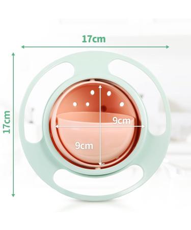 Universal Gyro Bowl Non Spill Feeding Toddler Rotating 360 Degrees Smooth Bowl for Kids - Light Green - Buy Online on GoSupps.com