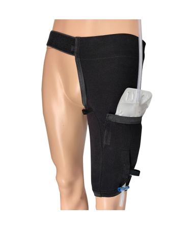 Leg Bag Sleeve for Incontinence Urine Bag Catheter Stabilization Device Catheter Sleeve Urine Leg Bag Holder for Urine Collection Bags Nephrostomy Urinary Catheter Stabilization Device(Black Large) Large Black