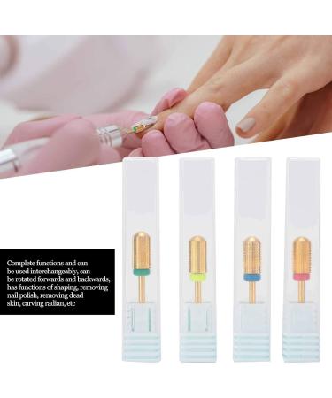 Nail Drill Bits Set of 4 Nail Polishing Head Interchangeable Carbide Tools for Manicure Tungsten Steel Grinding Heads Suitable for Home and Salon Use - Buy Online on GoSupps.com