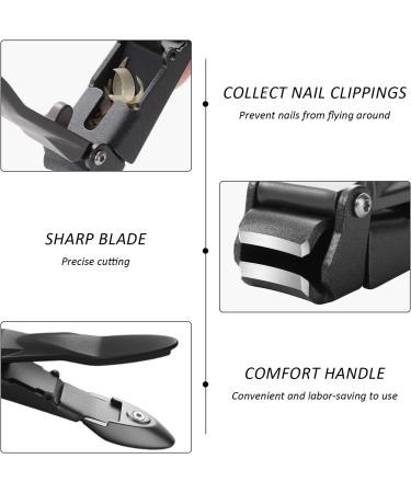 1 Piece Nail Clipper and 1 Piece Steel File Nail Clippers Men's Nail Clippers Sharp Nail Clippers Stainless Steel Toenail Clippers Perfect as a Gift (Black) - Buy Online on GoSupps.com