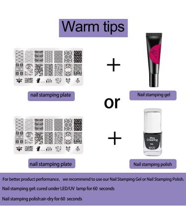 8 Pcs Nail Stamper Kit with Templates - Lace, Animal, Flower, Constellation Designs - Buy Online on GoSupps.com