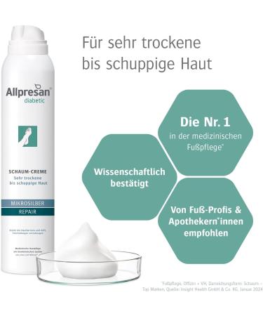  Allpresan Allpresan Pack of 3 Micro-Silver Diabetic Cream + Repair Cream with Micro-Silver for Very Dry to Flaky Skin for Diabetes Mellitus 200ml - Buy Online on GoSupps.com