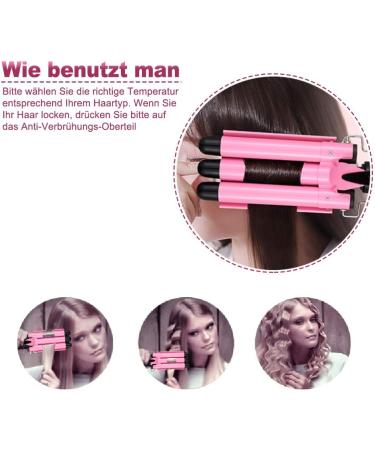 Hair Curling Iron 3 Barrel Wands 20/22/25/28/322mm Hair Waver Curling Iron for Long or Short Hair Professional Curling Wand Temperature Adjustable Heat Up Quickly Hot Tools (25mm) - Buy Online on GoSupps.com
