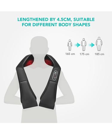 Electric Shiatsu Neck Shoulder Massager with Heat for Deep Tissue Relief - Perfect Christmas Gift in Black - Buy Online on GoSupps.com