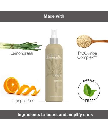 ABBA Curl Spray 8 Fl Oz Lemongrass & Orange Oil - Hydrating Hair Mist for Defined Curls - Buy Online on GoSupps.com