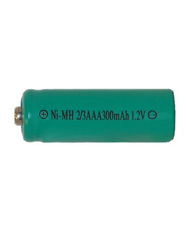 2/3 AAA NiMH Button Top Batteries (300 mAh) (2)