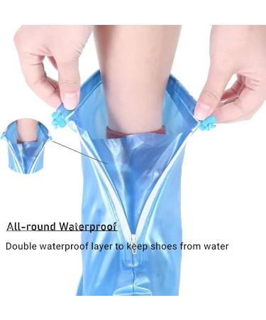 LYU Rain Boot Waterproof Shoes Cover | Reusable & Easy to Carry | PVC Rubber Sole Overshoes for Women Men Kids - X-Large - Buy Online on GoSupps.com