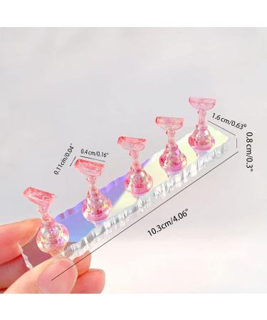 Asukohu Nail Holder Practice Nail Art Nail Holder For Acrylic Nails Painting Nails Practice Display Stand Acrylic Nail Nail Art Display Stand Clear Fantastic ice - Buy Online on GoSupps.com