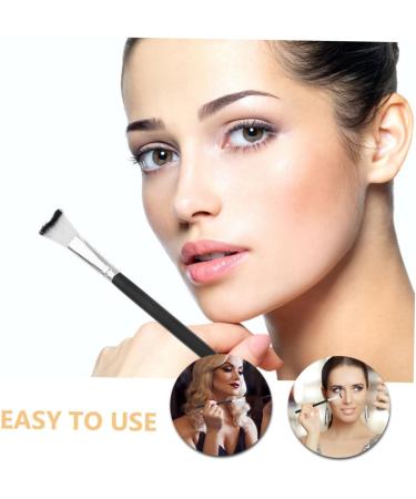 PAMINGONO Fish Tail Brush Highlighter Blush Brush Concealer Brush Women Makeup Brush Black Wooden Handle - Buy Online on GoSupps.com
