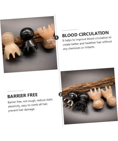 SESESFOUFU 1STK OCTOPUS Massage Comb - Natural Yak Horn Handicraft Tool for Scalp & Hair Care | Portable Massage Comb - Buy Online on GoSupps.com