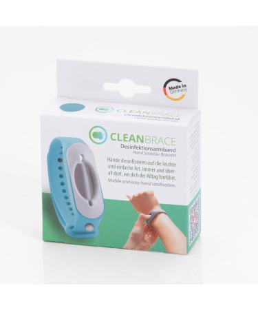 Cleanbrace Blue Disinfection Bracelet - 5-Piece Set for On-the-Go Hand Sanitizing & Refill - Buy Online on GoSupps.com